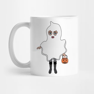 Ghost Halloween Trick or Treat Sticker 2 Mug